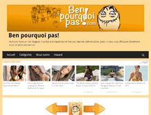 Tablet Screenshot of benpourquoipas.com